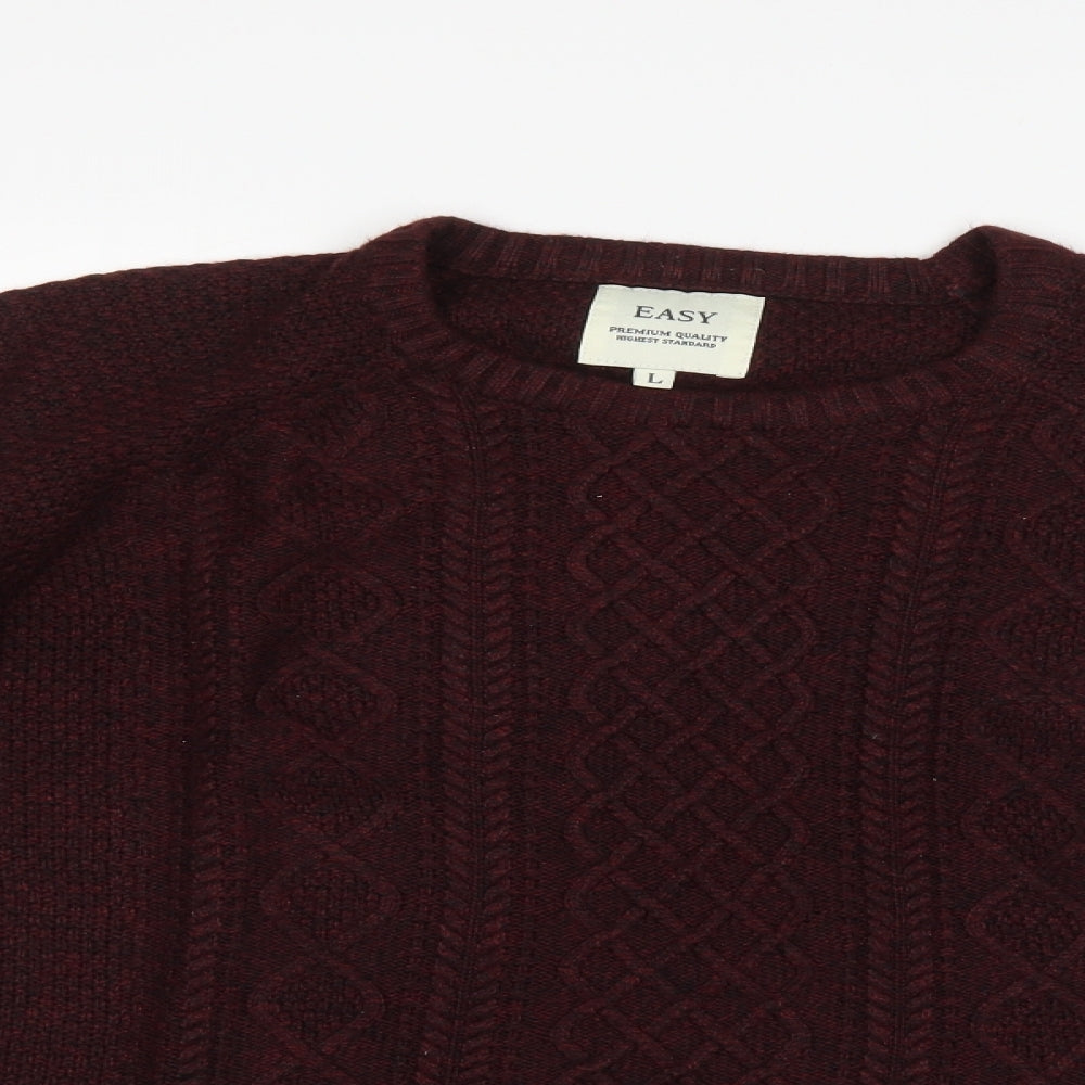 Easy Mens Purple   Pullover Jumper Size L