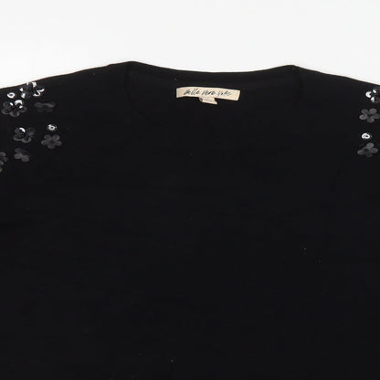 Belle vere note Womens Black   Pullover Jumper Size 16