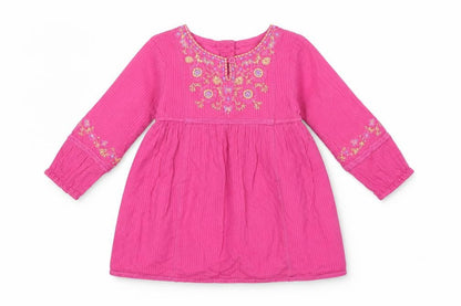 Butterfly Girls Pink Floral  Shift  Size 12-18 Months