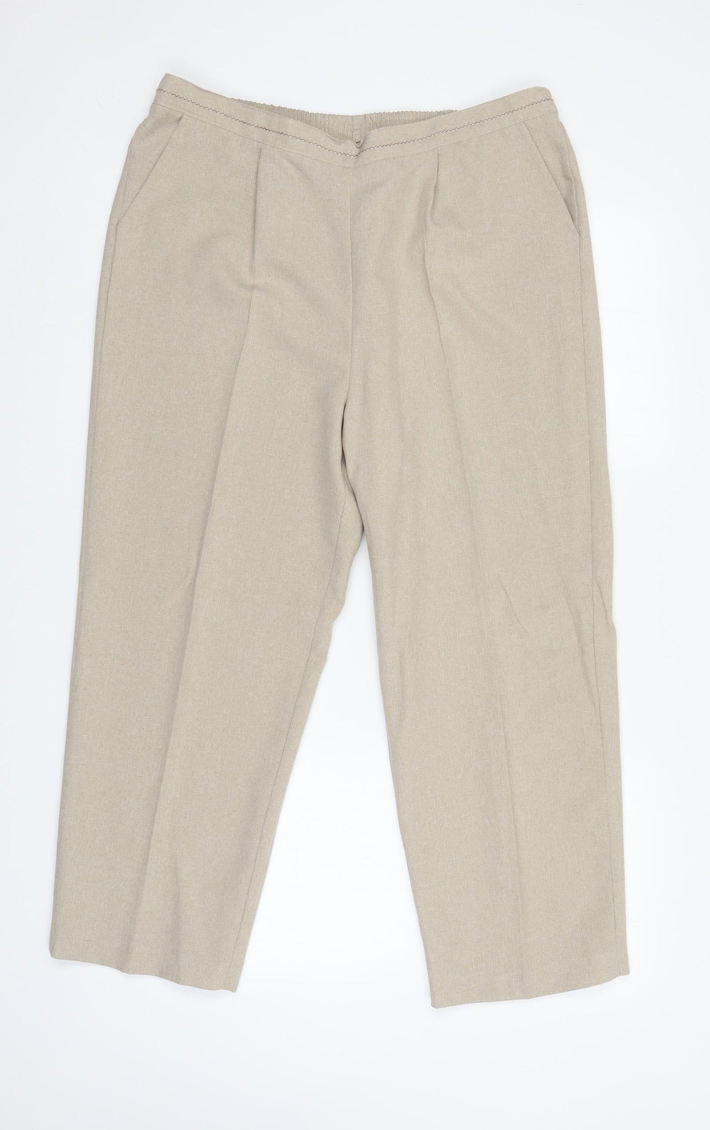 Womens UK Size 16 BM Regular Fit  Ivory Trousers