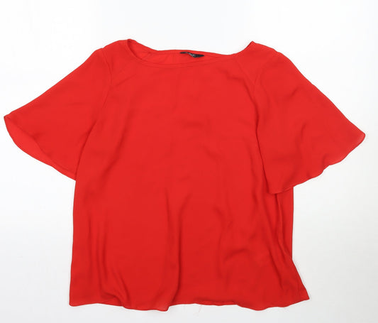 F&F Womens Red   Basic Blouse Size 10