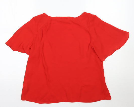 F&F Womens Red   Basic Blouse Size 10