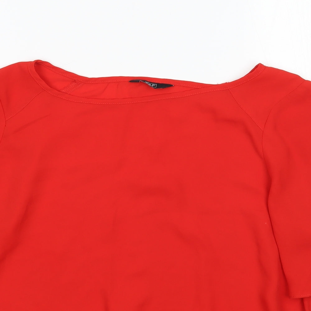 F&F Womens Red   Basic Blouse Size 10