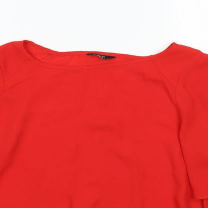 F&F Womens Red   Basic Blouse Size 10