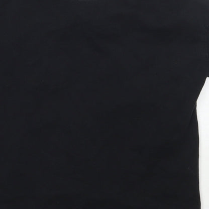 TU Girls Black   Cropped T-Shirt Size 7 Years