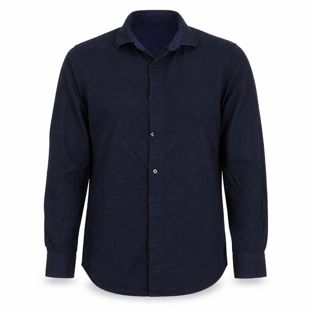 Mens UK Size 15.5 NEXT Blue  Button-Up Long Sleeve Casual Shirt