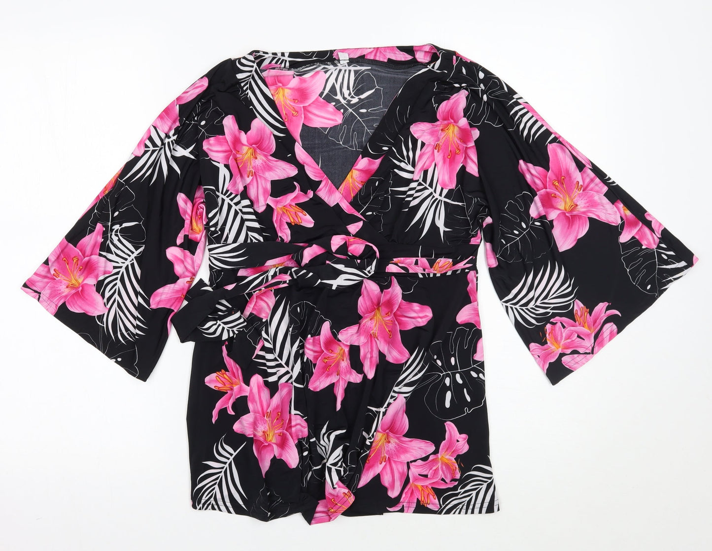 Womens UK Size 12 Preworn Black Basic Blouse