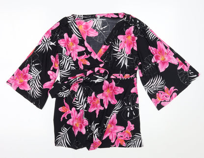 Womens UK Size 12 Preworn Black Basic Blouse