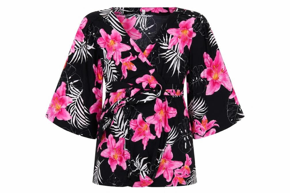 Womens UK Size 12 Preworn Black Basic Blouse