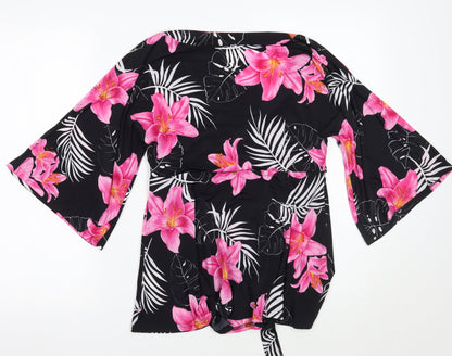Womens UK Size 12 Preworn Black Basic Blouse