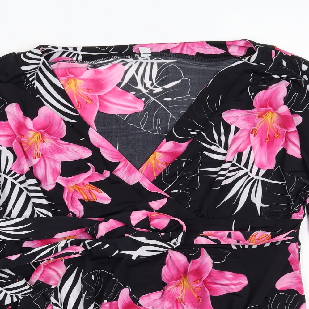 Womens UK Size 12 Preworn Black Basic Blouse