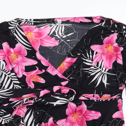 Womens UK Size 12 Preworn Black Basic Blouse