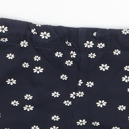 H&M Girls Blue Floral  Sweat Shorts Size 6 Years