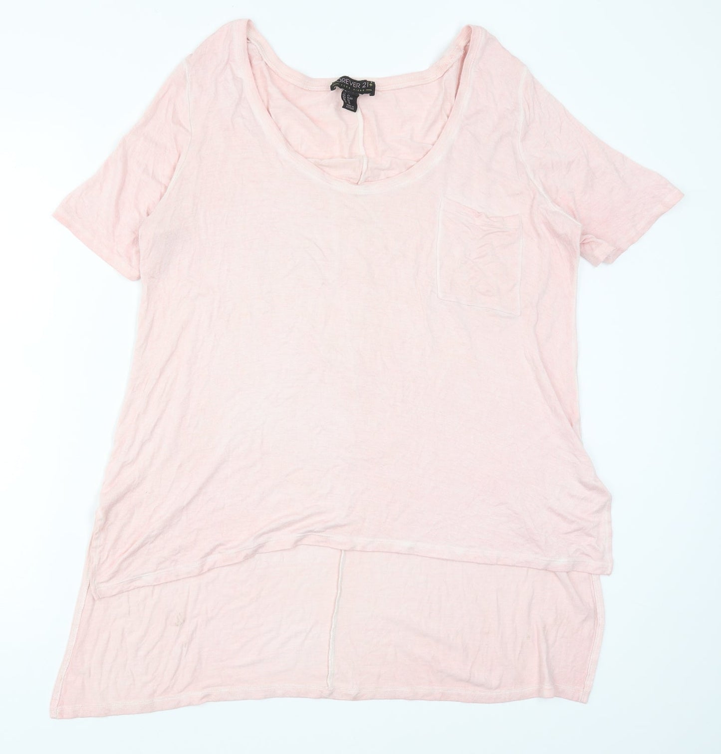 FOREVER 21 Womens Pink   Basic T-Shirt Size 18