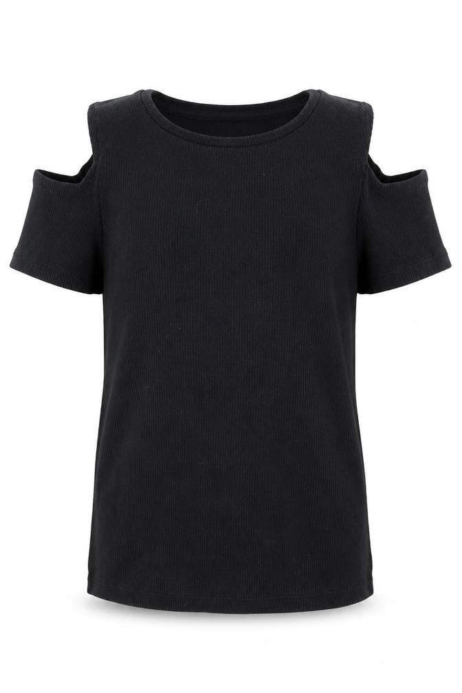 F&F Girls Black   Basic T-Shirt Size 7-8 Years