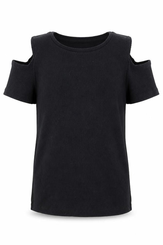 F&F Girls Black   Basic T-Shirt Size 7-8 Years