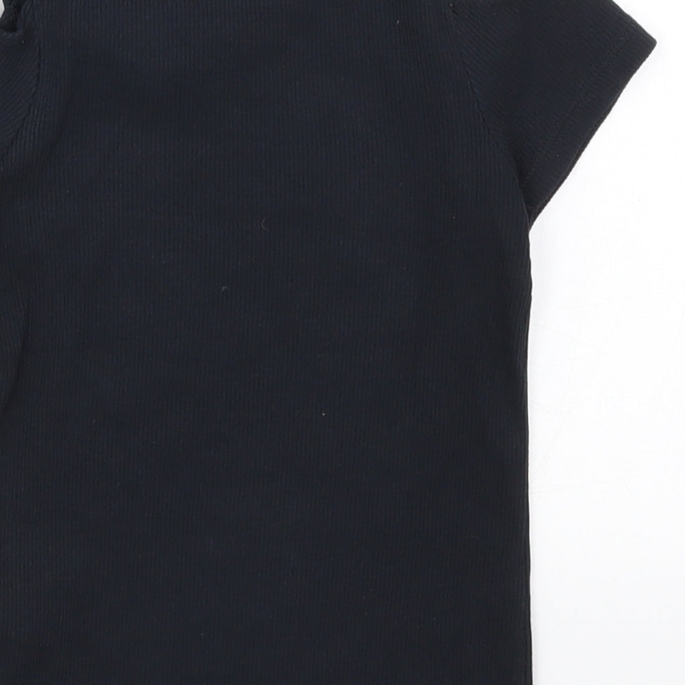 F&F Girls Black   Basic T-Shirt Size 7-8 Years