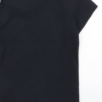 F&F Girls Black   Basic T-Shirt Size 7-8 Years