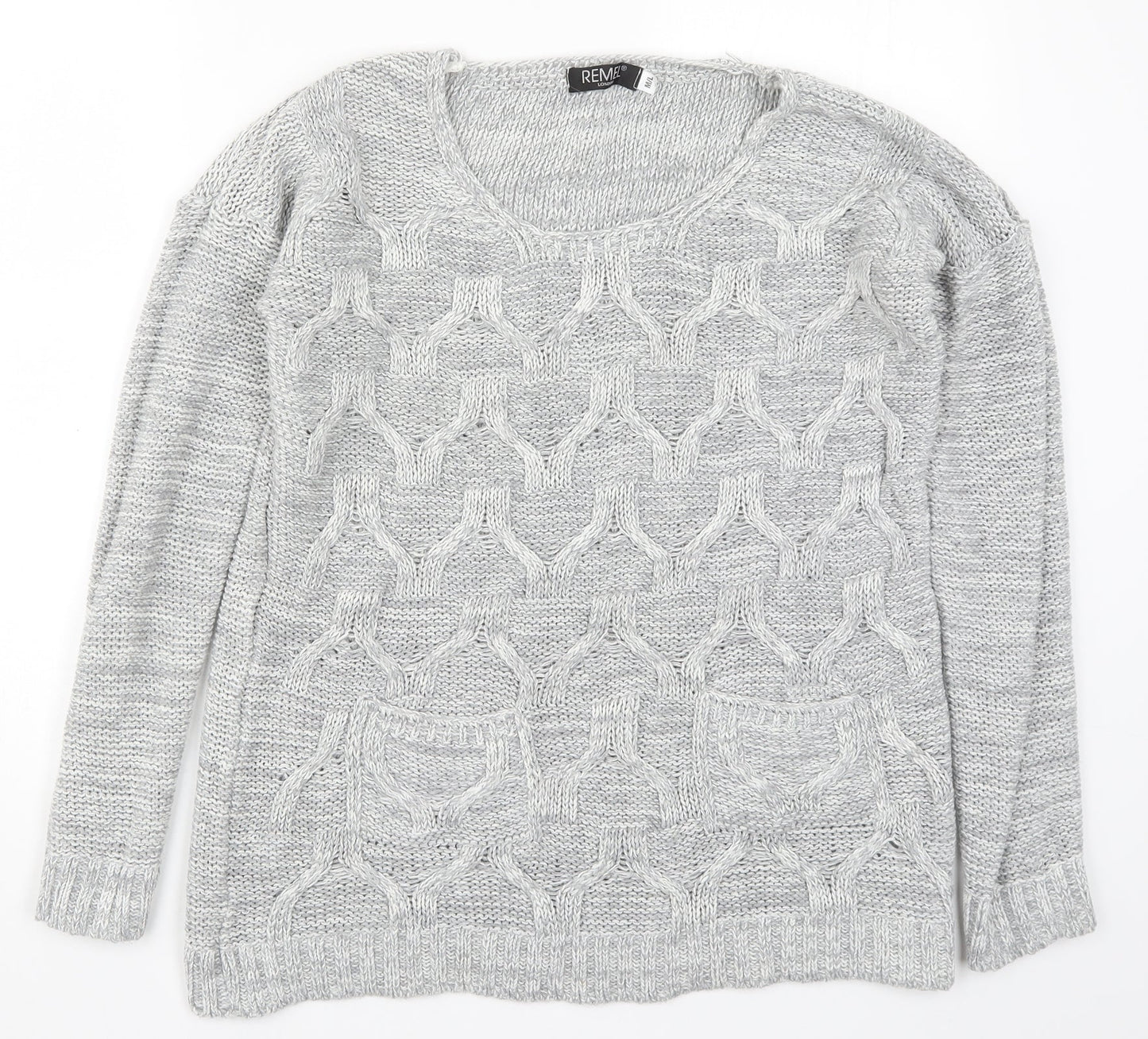 Womens UK Size M Remel Grey Pullover Jumper