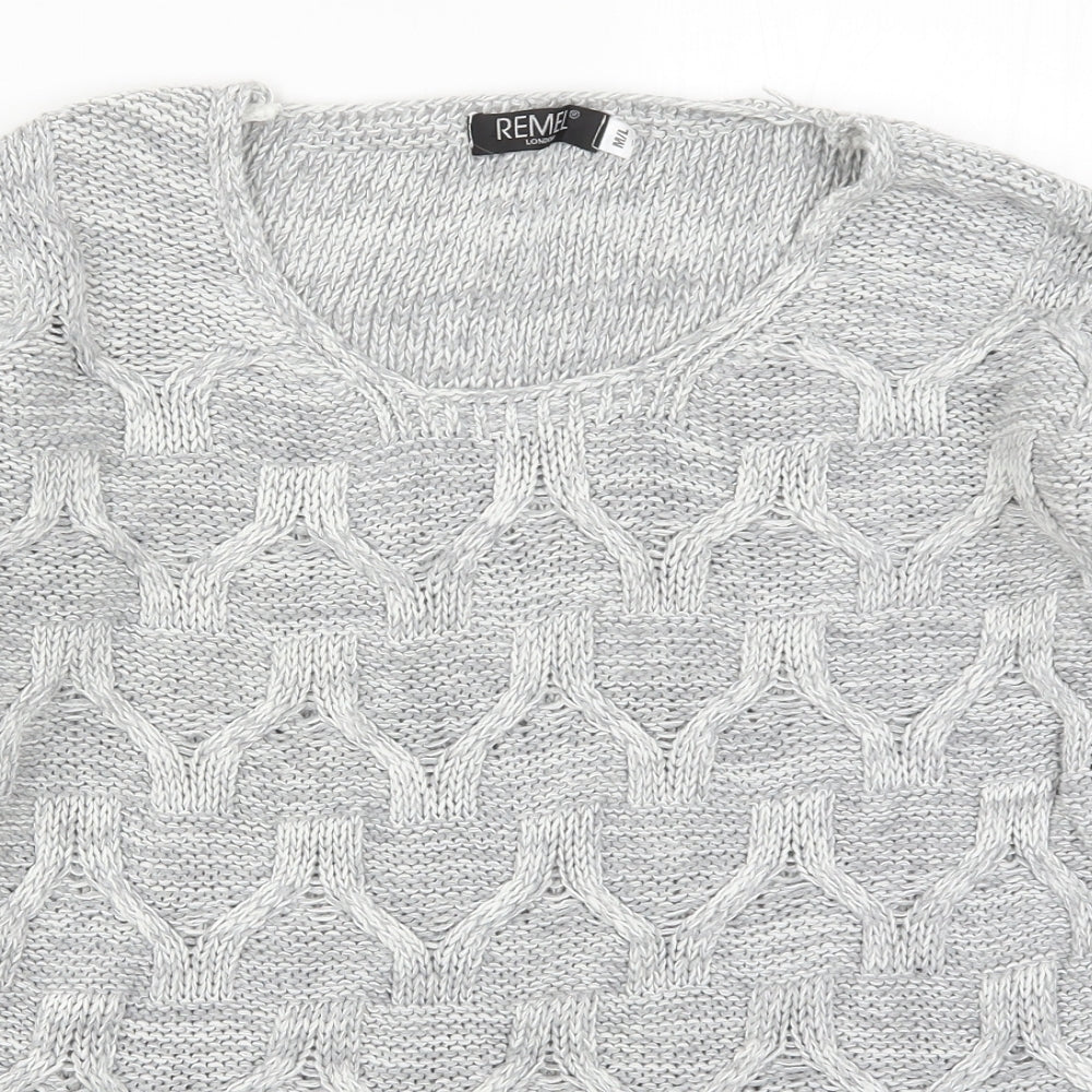 Womens UK Size M Remel Grey Pullover Jumper