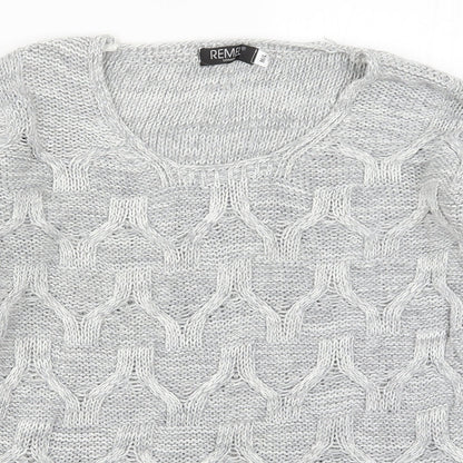 Womens UK Size M Remel Grey Pullover Jumper