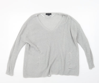 Womens UK Size 10 Atmosphere Grey Pullover Jumper