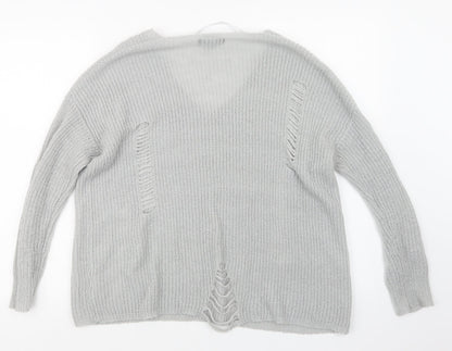 Womens UK Size 10 Atmosphere Grey Pullover Jumper