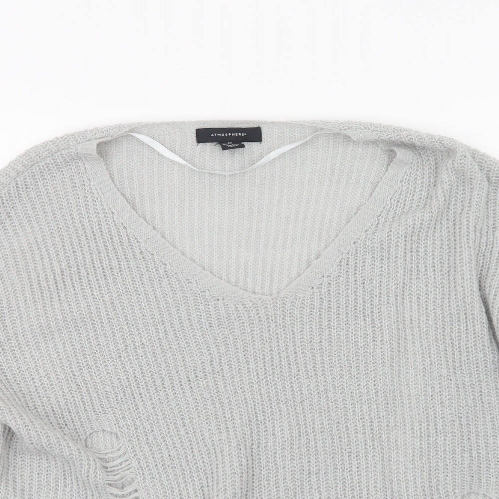 Womens UK Size 10 Atmosphere Grey Pullover Jumper