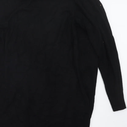 Womens UK Size 14 Preworn Black Cardigan Jumper