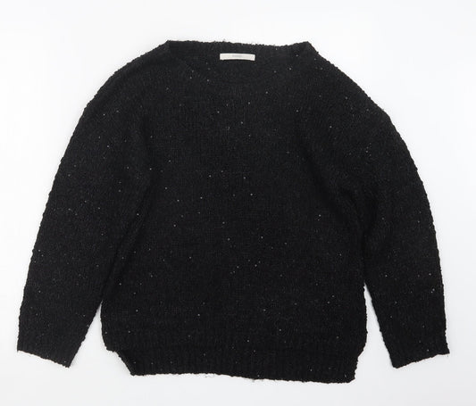 George Womens Black  Knit Pullover Jumper Size 12
