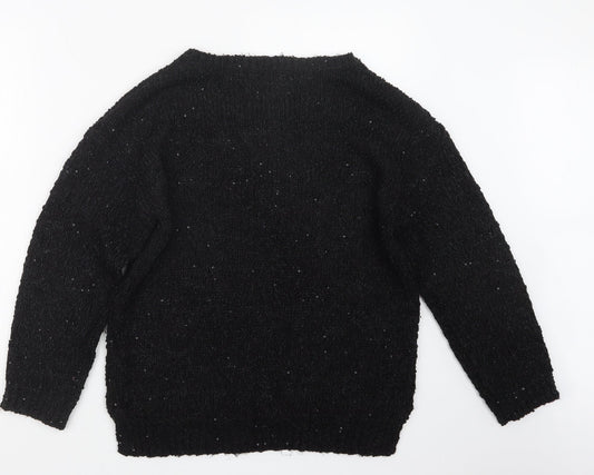 George Womens Black  Knit Pullover Jumper Size 12