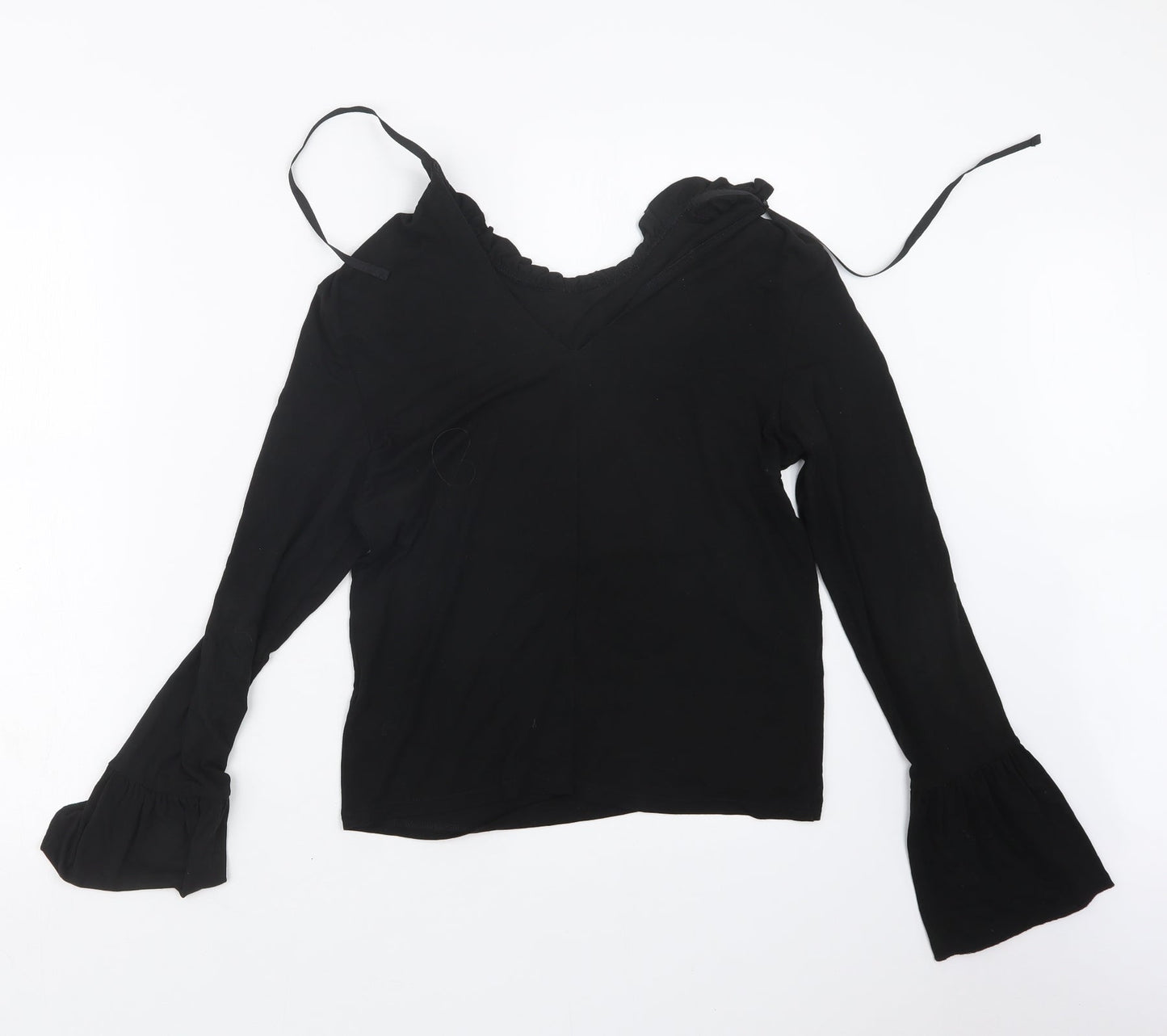 Womens UK Size 8 Topshop Black Basic T-Shirt