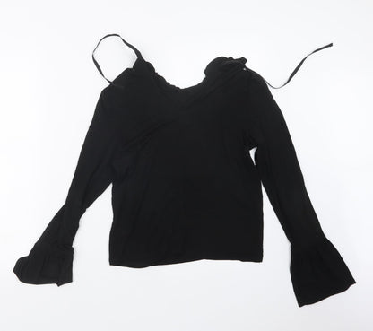 Womens UK Size 8 Topshop Black Basic T-Shirt