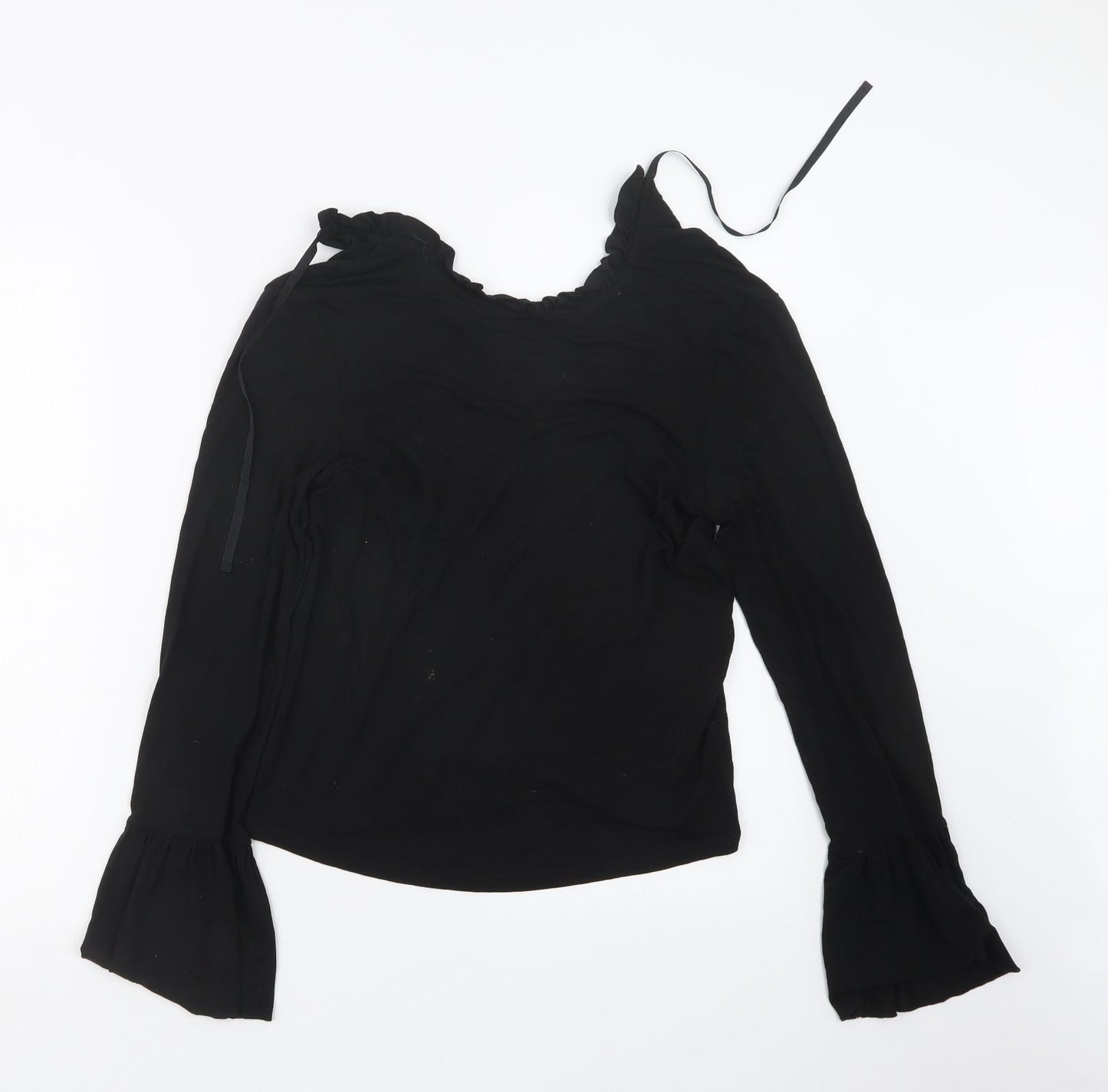 Womens UK Size 8 Topshop Black Basic T-Shirt