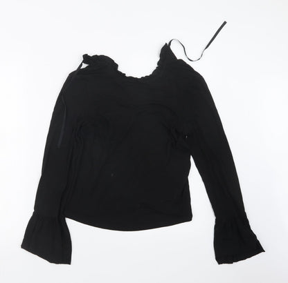 Womens UK Size 8 Topshop Black Basic T-Shirt
