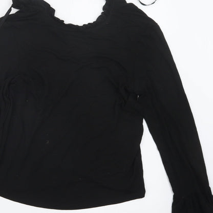 Womens UK Size 8 Topshop Black Basic T-Shirt