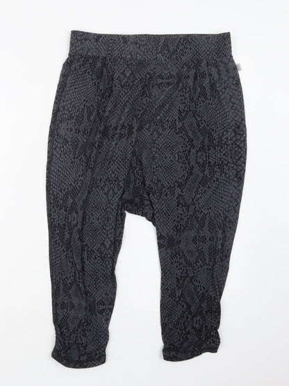 Cotton On Body Womens Grey Geometric  Cropped Trousers Size 29 in