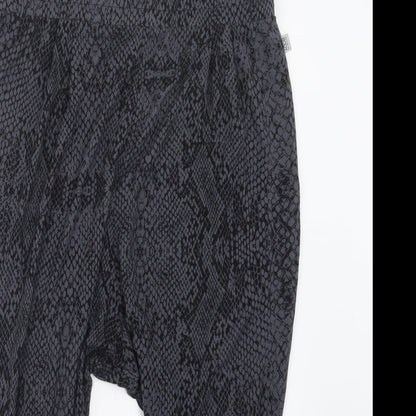Cotton On Body Womens Grey Geometric  Cropped Trousers Size 29 in