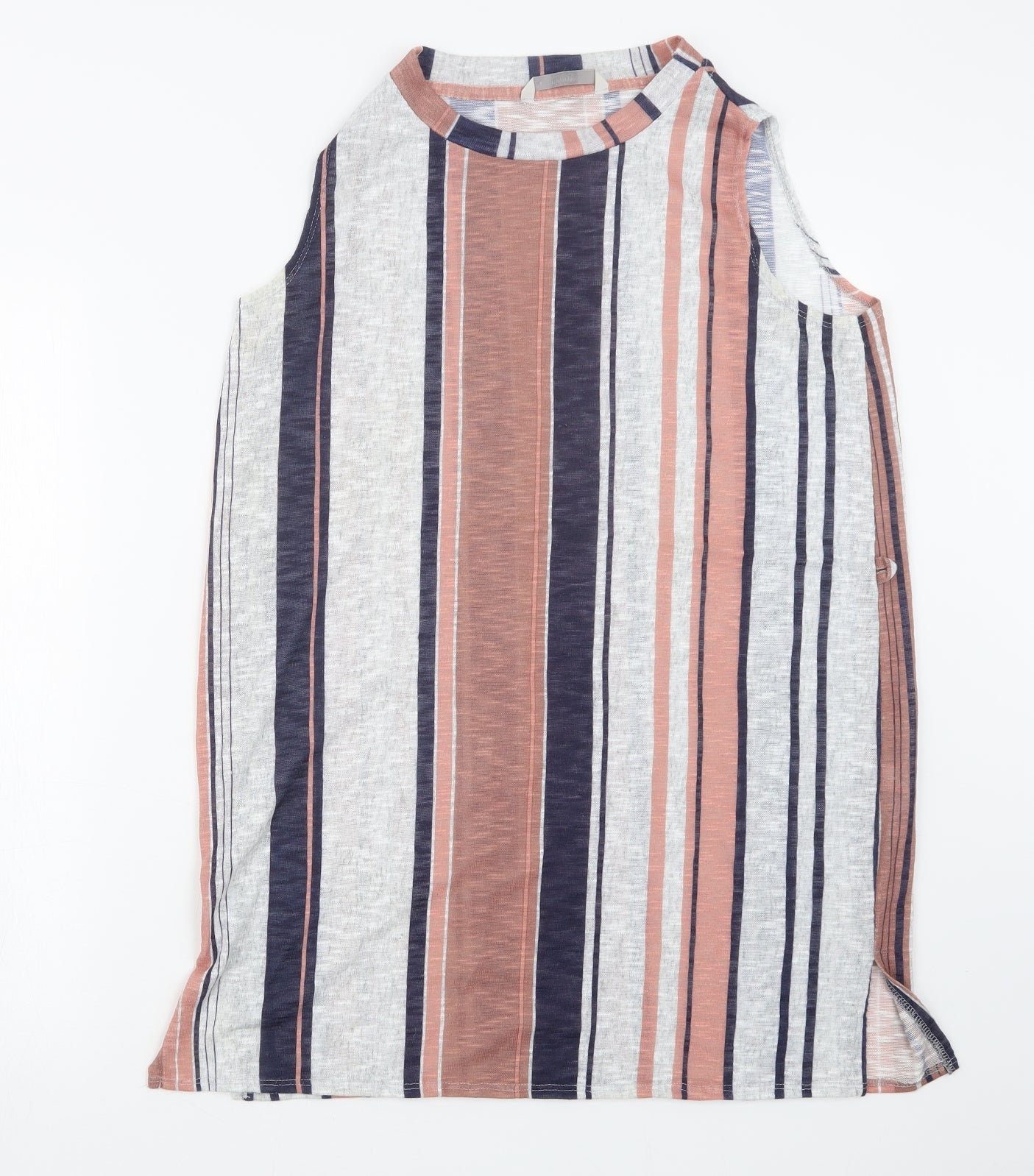 George Womens Grey Striped  Basic Tank Size 16