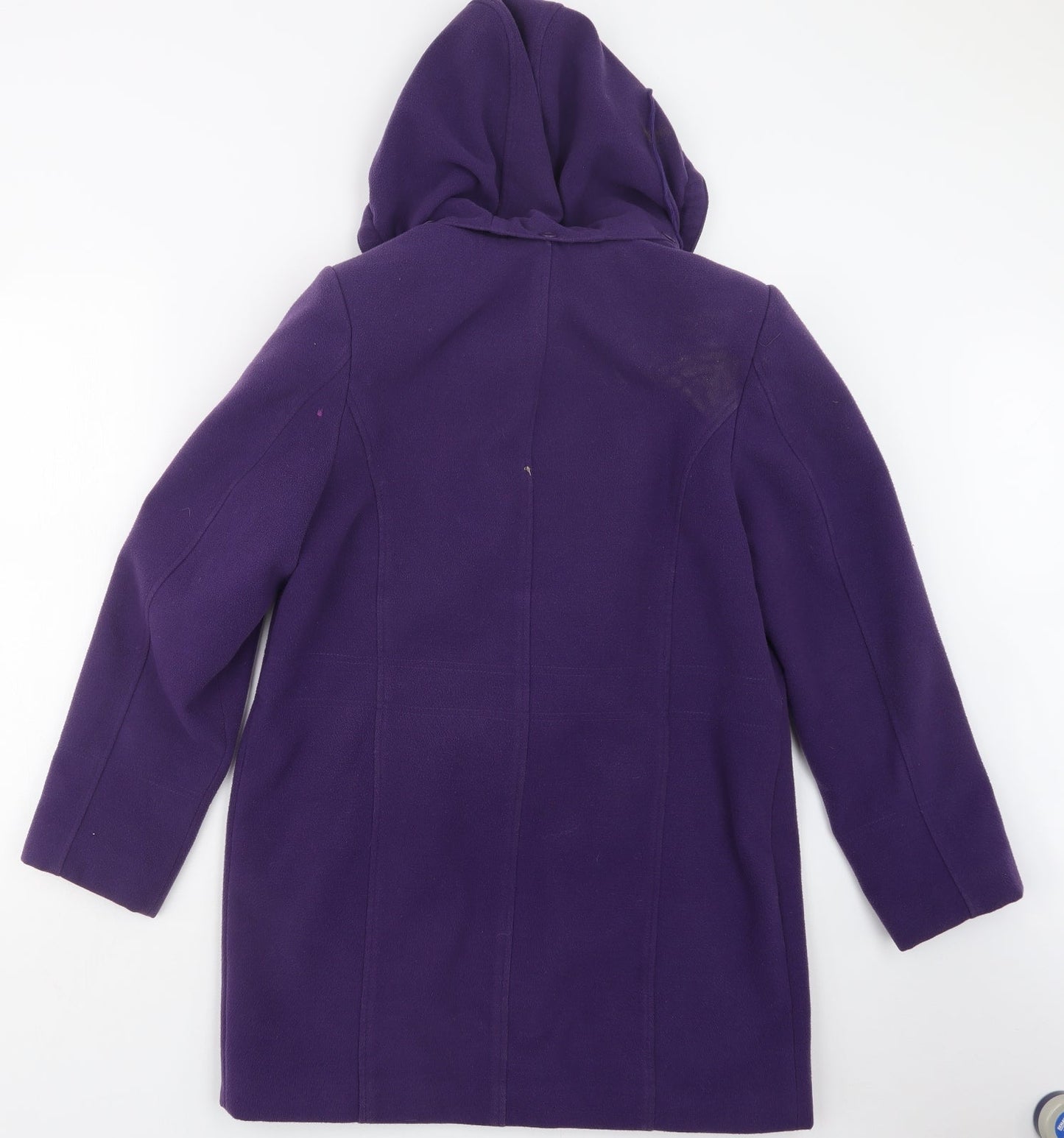 eleganze Womens Purple   Pea Coat Coat Size S