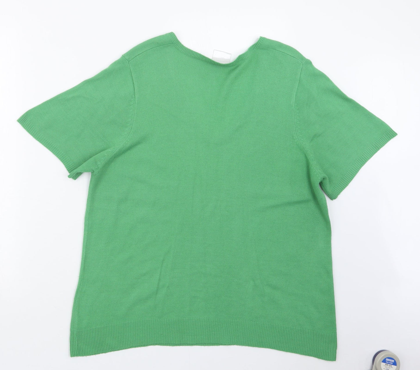 Womens UK Size 12 Casual Comfort Green Pullover Jumper