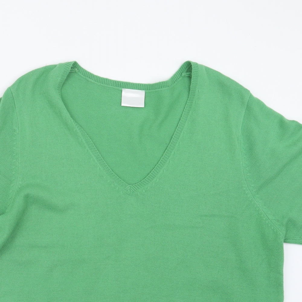 Womens UK Size 12 Casual Comfort Green Pullover Jumper