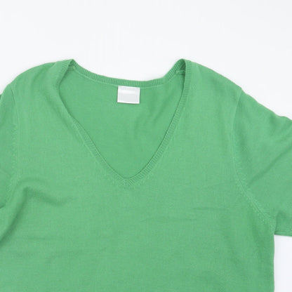 Womens UK Size 12 Casual Comfort Green Pullover Jumper