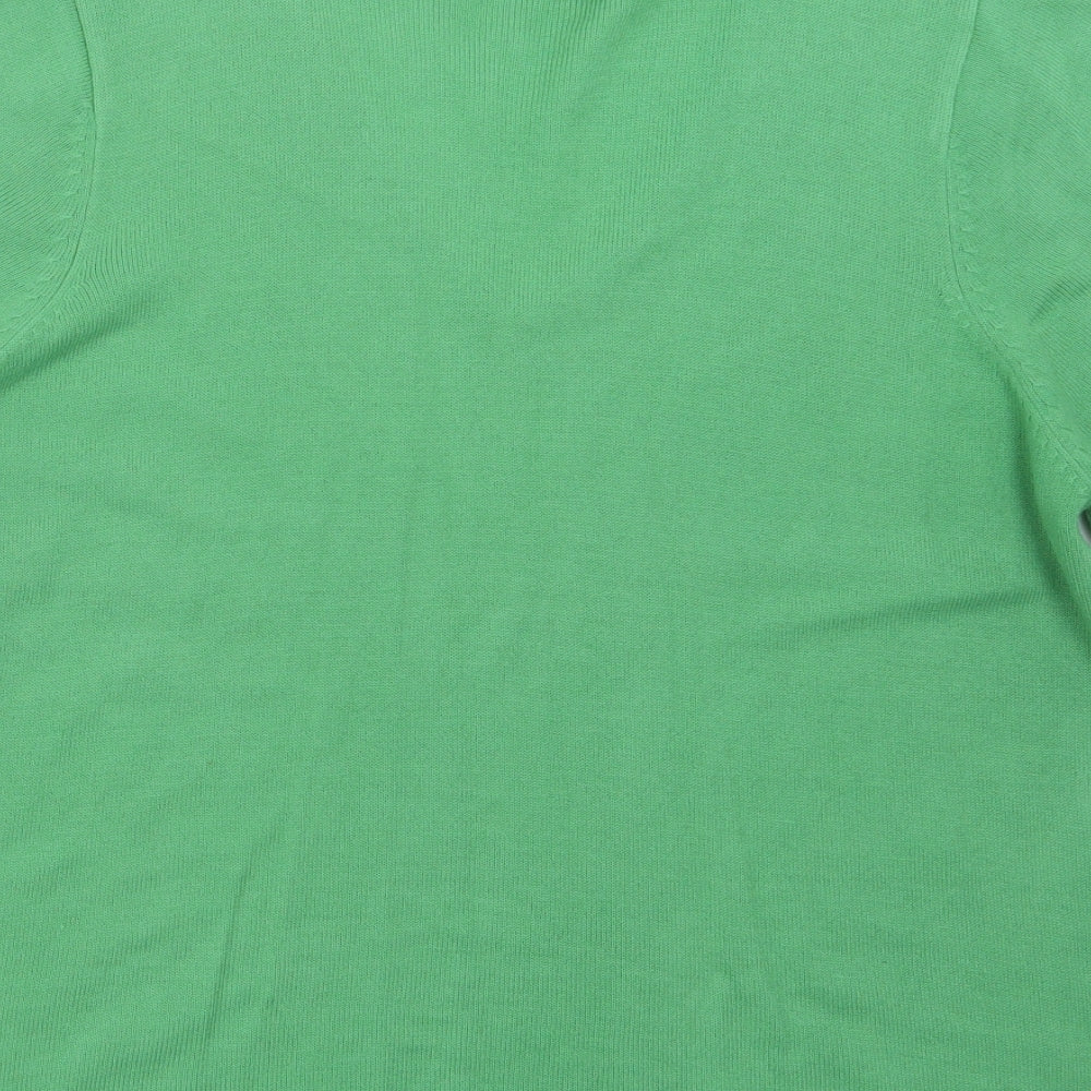 Womens UK Size 12 Casual Comfort Green Pullover Jumper
