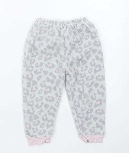 Jam Jam Girls Grey Animal Print  Capri Pyjama Set Size 2-3 Years