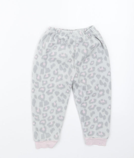 Jam Jam Girls Grey Animal Print  Capri Pyjama Set Size 2-3 Years