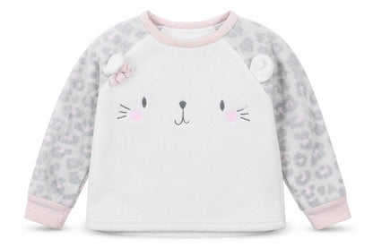 JAM JAM Girls Grey Animal Print  Top Pyjama Set Size 2-3 Years