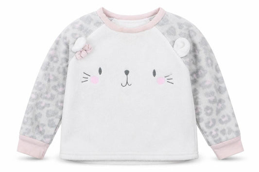 JAM JAM Girls Grey Animal Print  Top Pyjama Set Size 2-3 Years