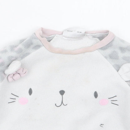 JAM JAM Girls Grey Animal Print  Top Pyjama Set Size 2-3 Years