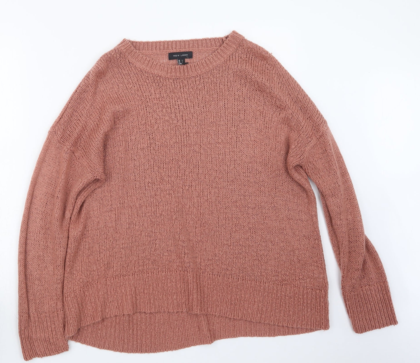Womens UK Size L New Look Pink Pullover Jumper